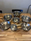 Emeril By All Clad 12 Piece Cookware Set Stainless Steel Copper Core Pots & Pans Used. Price: $399.95.