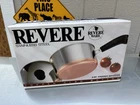 Vintage Usa Revere Ware Quart Saucepan No. 3514027 New Box Copper Clad. Price: $175.00.