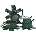 Thyme & Table 12-PIECE Non-stick Cookware Set, Granite Collection Hunter Green New. Price: $64.00.