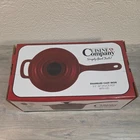 Cuisine Company Enameled Cast Iron 2.5 Quart Sauce Pot With Lid Red New. Price: $21.95.