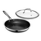 Hexclad Hybrid Nonstick 10-INCH Frying Pan With Tempered Glass Lid, Stay-cool... New. Price: $237.22.