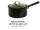 Thyme & Table Black 2.5-QUART Nonstick Aluminum Saucepan W/lid New. Price: $33.92.