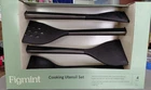Figmint 4-PIECE Cooking Utensil Set Stainless Steel Handles Nylon Silicone Heads New. Price: $26.99.