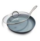 Greenpan Lima 12" Ceramic Nonstick Covered Fry W/ Lid Hard Anodized Gray New. Price: $45.29.