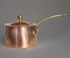 Mauviel? Polished Copper Stainless Steel Brass Handle Sauce Pot & Lid 3,5 X Used. Price: $95.75.