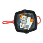 Creuset Signature Enameled Cast Iron Square Skillet Grill/grill Pan 10.25IN New. Price: $130.00.