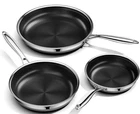 Innerwell Nonstick Frying Pan SET,8 INCH&9.5 INCH&11 8+9.5+11INCH, Black New. Price: $67.00.