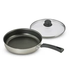 Tramontina 10-INCH Deep Saute Pan With Lid Champagne Nonstick Aluminum New. Price: $22.10.