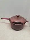 Corning Visions Cranberry 2.5L Non Stick Teflon Sauce Pan With Lid Used. Price: $18.16.