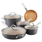 Ayesha Curry Hard Anodized Aluminum Cookware Set, 9-PIECE (used). Price: $79.87.