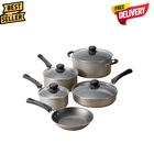 Tramontina 9PC Cookware Set Nonstick Champagne Pots Pans Kitchen New. Price: $31.99.