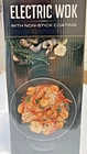 Ovente Electric Wok 13" Skillet FPB-003 Nonstick, Temp Control, New Open Box. Price: $24.95.