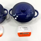 Creuset Mini Cocotte Stoneware Indigo W/lids Nwt's (2) 8OZ/250ML Eiffel Tower. Price: $86.00.