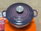 Le Creuset Cocotte Ronde 18CM 7 Inch 2QT Fig Silver Knob Enamel Cast Iron Used. Price: $298.99.