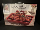 Nib Tabletops Unlinited, Dolly Parton, Roasting Pan & V-rack Non-stick Steel Red New. Price: $23.74.