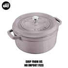 Staub Cast IRON7 Qt, Round, Dutch Oven, Lilac New. Price: $419.98.