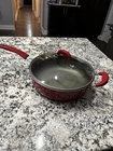 The Pioneer Woman Vintage Speckle 9.5 Frying Pan Used. Price: $15.00.