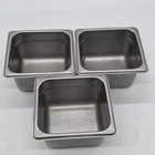 Lot 3 Browne 1/6 Size Stainless Steel Steam Table Food Pans Nsf 18/8 Restaurant Used. Price: $9.90.