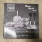 Cuisine & Company Gray Set With Stock Pot, Lid, Spatula Spoon New. Price: $188.00.