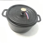 Staub Cocotte Ronde Round Cast Iron 24CM 3.7L 3.9QT Black 3/8 New Open Box. Price: $139.49.