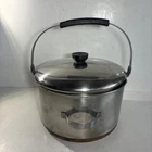 Vtg Revere Ware Copper Bottom 8 Qt Stock Pot Pour Bail Handle W/lid Bale Used. Price: $32.95.