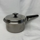 Flavor Seal By Cory Stainless Steel 18-8 3 Ply 2 Qt Sauce Pan With Lid Vintage Used. Price: $19.50.
