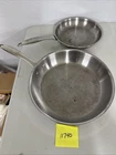 Belgique Tools Of Trade Stainless Steel Skillets Frypans 12' 10' No Lids Used. Price: $39.99.