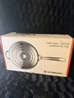 Creuset Tri-ply Stainless Steel Saucier Pan With Lid, 3.5 Quart New. Price: $275.00.