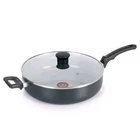 T-fal Kitchen Solutions Black 5 Quarts Ceramic Non-stick Jumbo Cooker Pan W/lid New. Price: $31.99.