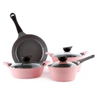 Neoflam Eela 7PC Ceramic Coated Nonstick Cookware Potspan Set Saucepan Frying New. Price: $194.24.
