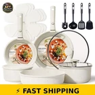 Carote 19PCS Nonstick Cookware Set With Detachable Handle New. Price: $125.99.