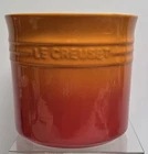 New Le Creuset Kitchen Utensil Holder Crock 2.3L Flame Ombre Red Orange. Price: $55.99.