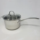 Calphalon 8704 Stainless Steel 4.5 Qt Saucepan With Glass Lid Helper Handle Used. Price: $34.99.