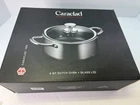 Caraclad Hex 4-QUART Dutch Oven Stainless Steel With Glass Lid New Box. Price: $34.99.