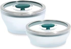4-PIECE Microwave Cookware Set Borosilicate Glass Steamer & Mixing Bowls New. Price: $115.99.