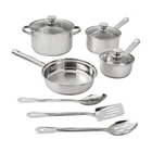 Mainstays Stainless Steel 10PC Cookware Set New. Price: $35.96.