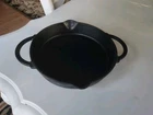 Pioneer Woman Timeless Cast Iron Family Pan 9.5" Double Handled Skillet Floral Used. Price: $26.99.