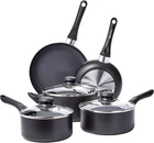 Amazon Basics Non-stick Kitchen Cookware 8-PIECE Set, Non-induction, Includes Po New. Price: $79.99.