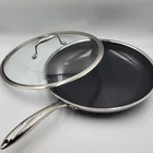 Hexclad 12" Frying Pan With Lid 12-INCH Hybrid Non-stick -used Good Condition. Price: $74.99.