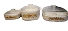 Vintage Corningware Spice Of Life 6 Pc. Set: A-1C-8, A-1-8, & A-3-8 With Lids Used. Price: $75.00.