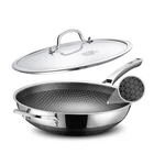 Snowclad Tri-ply Frying Pan Stainless Steel Nonstick W/lid Hybrid Woks, 13" New. Price: $179.93.