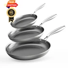 Cooker King Stainless Steel Pans Set Of 3 8 10 12 Inch, New. Price: $129.99.