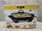 Bella Electric Skillet Frying Pan 12"X12" Nonstick Copper With Glass Lid New. Price: $79.95.