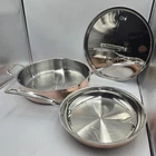 Cuisinart CTP33-30H Copper Stainless 5 Qt Saute Pan W/lid & 10" Open Skillet Set Used. Price: $99.99.