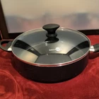 Greenpan Lima Nonstick Saute W/ Glass Lid 11IN Black 350 F Used. Price: $24.50.