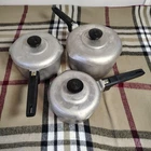 Wagner Ware Sidney O Magnalite Pc Saucepan Set Lids 4681 4682 4683 Vtg Used. Price: $125.00.