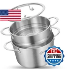 Lolykitch Tri-ply Stainless Steel 3 Qt Stock Pot With Lid And Steamer,induction New. Price: $62.38.