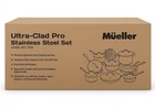 Mueller Pots And Pans Set 17-PIECE, Ultra-clad Pro Stainless Steel Cookware New. Price: $149.99.