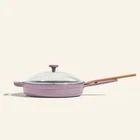 Our Place Iron Always Pan 10-INCH 8-IN-1 Multifunction Cookware-lavender-read New. Price: $84.99.