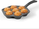 Danish Aebleskiver Pan, Pre-seasoned Cast Iron, Seven Sections, For Mini Puffs New. Price: $30.51.